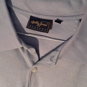 Pelican Bay Naples Florida bobby jones golf shirt blue lilac men's large l polo